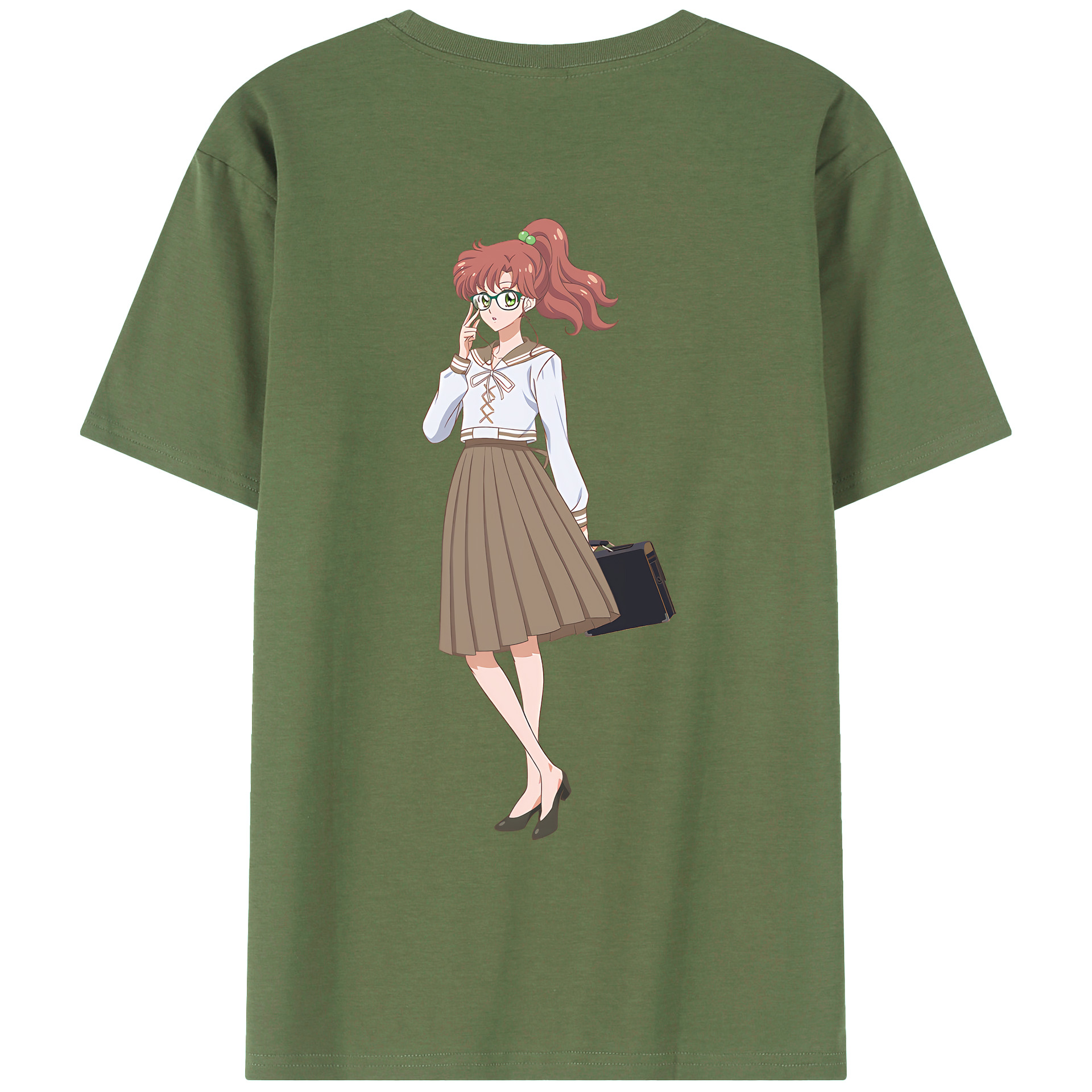 （画像用） 美少女戦士セーラームーン 木野 まこと きの まこと Sailor Moon Kino Makoto （セーラージュピター；Sailor Jupiter） 綿100％ メンズ半袖Tシャツ（バックプリント） 通気性
